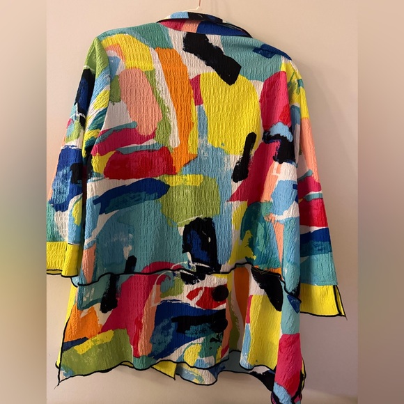 Ali Miles Multicolor Abstract 3/4 Sleeve Tunic - Picture 4 of 4
